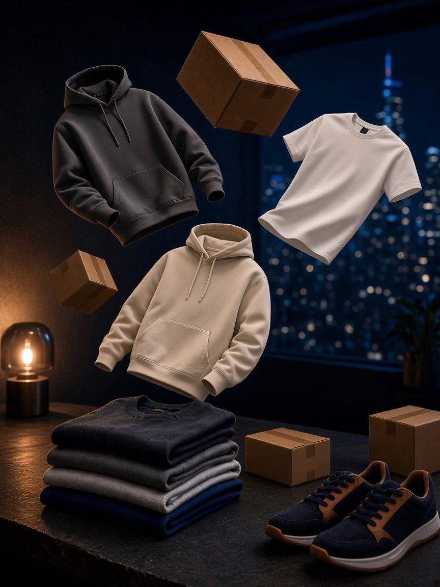 R SLASH fulfilment — apparel, sneakers, and parcels ready to ship